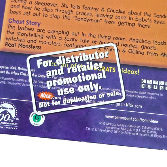 Nickelodeon Rugrats Halloween VHS Tape Spook Tacular 2002 Promo Edition Screener - Picture 6 of 11